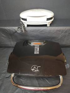 lot 228 image: George Foreman Lean Mean Fat Grilling Machine & Hamilton Beach Indoor Grill