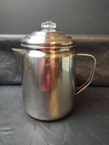 lot 242 image: Coleman Stainless Steel Stovetop Percolator Coffee Pot