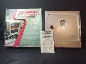 lot 302 image: Coleman Model 5010 Campstove Oven with Original Box and Instructions