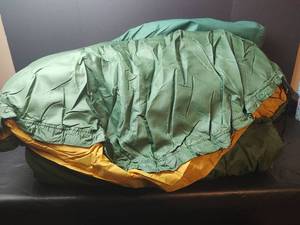 lot 306 image: Montgomery Ward Mummy Bag Sleeping Bag with Dacron Hollofil II Fill, 32 x 84 with Storage Bag