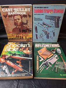 lot 349 image: 4 Firearms Reference Books Cast Bullet Handbook, Exploded Firearms Drawings, Shooters Bible, Riflesmithing