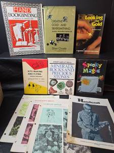 lot 350 image: Instruction and Craft Books, Hand Bookbinding Gold Smithing, Kite Making, and Minerals