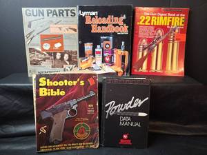 lot 351 image: Firearms Reference Books, Gun Parts, Reloading Handbook, and Shooters Bible