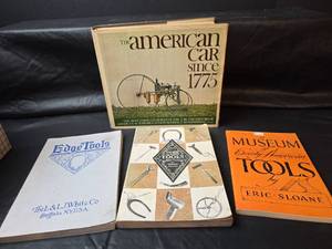 lot 356 image: The American Car Since 1775, Edge Tools, Museum Early American Tools by Eric Sloane
