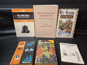 lot 357 image: The Irish Harp, Archaeological Approaches, Wit & Wisdom of Fishing, Shooting Marbles, The Black Spaniel Mystery,  and For Boys Only