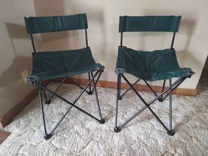 lot 372 image: Two Folding Camping Chairs, 220 Max Weight