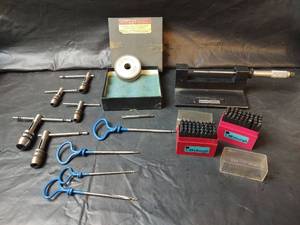 lot 386 image: Citco Inc. Diamond Tool Kit with Grinding Wheel, Schaevitz Fixture, Pittsburgh Stamps