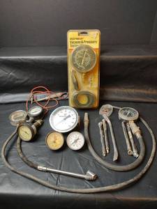 lot 459 image: Actron Vacuum & Pressure Tester Kit with Gauges and Hoses