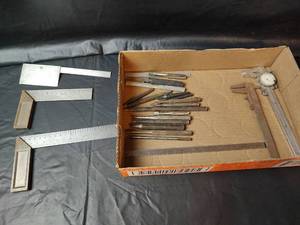 lot 469 image: Machinist Hand Tools, Calipers, Punches, Gauges and Rulers