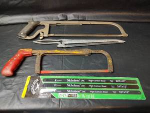 lot 474 image: Hacksaws and Blade Set