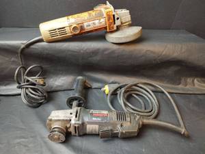 lot 623 image: Chicago Electric Angle Grinder and Black & Decker 4.25 Industrial Heavy Duty Angle Grinder, Tested