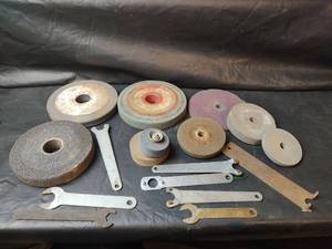 lot 656 image: Grinding Wheels and Angle Grinder Spanner Wrenches