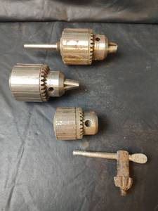 lot 700 image: Jacobs Drill Chuck, Two 12 in and One 38 in with Key