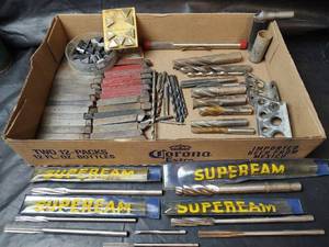 lot 743 image: Supeream Machinist Tools, Drills Bits, Lathe Cutters and More