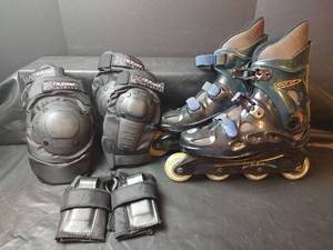 lot 767 image: Xtreme Limits Inline Skates VOLT XT with Protective Gear Set, Mens Size 10