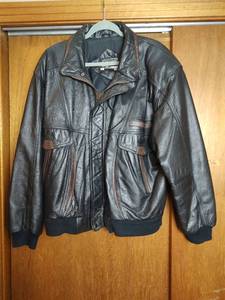 lot 863 image: Brooks Leather Bomber Jacket Size 44