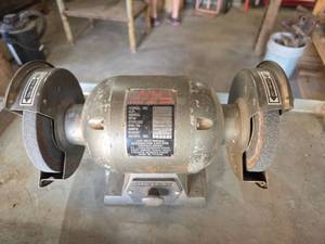 lot 1020 image: Buffalo B-6CB Heavy Duty Ball Bearing Electric Bench Grinder 6 Inch