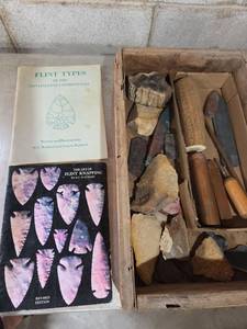 lot 1048 image: Flint Knapping Tools, Stones and Books