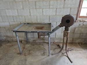 lot 1107 image: Hand-Crank Coal Forge Table