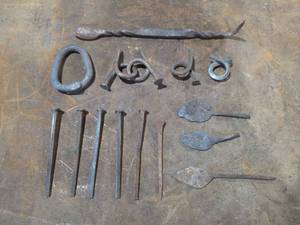lot 1128 image: Hand-Forged Iron Hardware