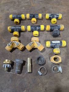 lot 1129 image: Garden Hose Connector Set with Splitters and Shut-Off Valves
