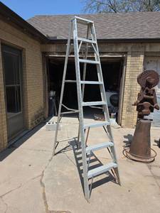 lot 1237 image: Aluminum A-Frame Ladder 8 ft