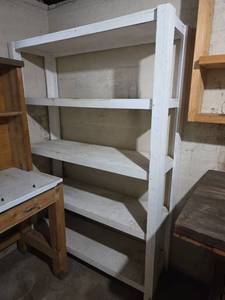 lot 1519 image: White 4-Shelf Storage Shelving Unit