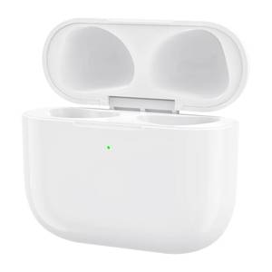 lot 18115 image: Huunad Charging Case for AirPods 3rd, AirPods 3rd Wireless Charger Case Replacement with Sync Button and Built-in 600 mAH Battery, White - Retail $25