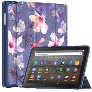 lot 18137 image: All New Tablet Case Fits 8 & 8 Plus Tablet, SleepWake DJ&RPPQ(NOT Compatible with ipad 9th8th7th) Slim Soft TPU Back Smart Magnetic Stand Protective Cover Cases,Blooming Hibiscus - Retail $17