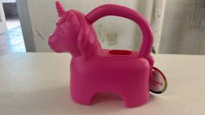 lot 18145 image: Pink Unicorn Watering Can - Retail $10