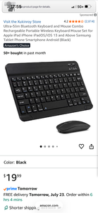 lot 18146 image: Xukinrov Ultra-Slim Bluetooth Keyboard and Mouse Combo Rechargeable Wireless - Retail $20