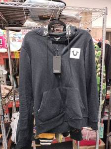 lot 62547 image: True Religion Zip-Up Hoodie - Jet Black - S