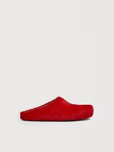 Marni Red long-hair calfskin Fussbett sabot - 39 - Retail - $1231.00