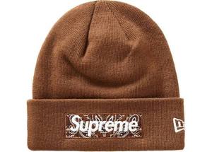 lot 62525 image: Supreme x New Era Bandana Box Logo Beanie
