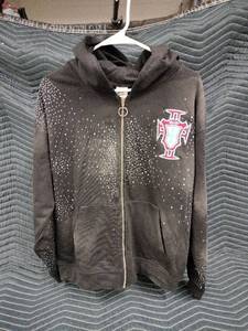 lot 2003 image: Vale Forever Pluto Clustered Zip Up Hoodie Black - Small-Retail-$179.00