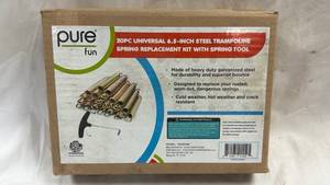 lot 47 image: Pure Fun 20PC Universal 6.5-Inch Steel Trampoline Spring Replacement Kit 9320DSK