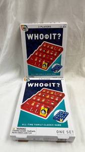 lot 48 image: Games Hub Who Is It 2 Players All-Time Family Classic Game Ages 6 - Lot of 2