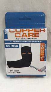 lot 49 image: Copper Care Copper Compression Brace For Elbow 1pk Adult