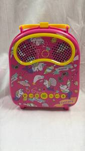 lot 82 image: Pink Portable Karaoke Machine with Microphones