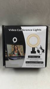 lot 108 image: LED Video Conference Ring Light with Stand and USB Cable