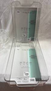 lot 114 image: edge Wide Fridge Organizer 14.5 x 8.5 x 4 - Lot of 2