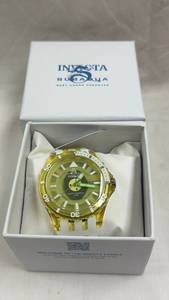lot 165 image: Brand new Invicta Subaqua Mens Quartz Analog 100m Water Resistant YellowWhite Strap