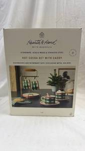 lot 185 image: Hearth & Hand with Magnolia Hot Cocoa Set with Caddy - 9 Pieces