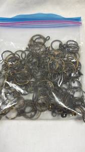 lot 187 image: Metal Curtain Ring w Eyelet Assortment - 2 Sizes, Mixed Lot