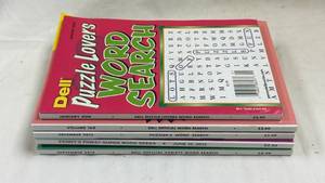 lot 194 image: Dell Puzzle Lovers Word Search 5-Magazine Lot