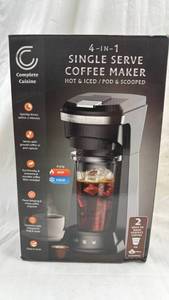 lot 198 image: Complete Cuisine 4-in-1 Single Serve Coffee Maker