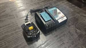 lot 107 image: Makita DC18RC 18V Lithium-Ion Battery Charger with 5.0Ah Battery