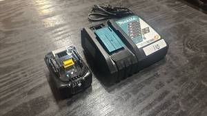 lot 110 image: Makita 18V 5.0Ah Lithium-Ion Battery and DC18RC Charger