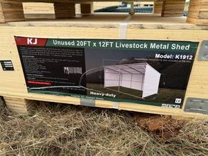 lot 8002 image: Unused KJ Metal 20x12ft Livestock Shed (K1912)