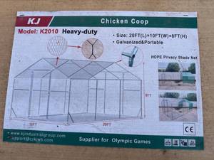 lot 8013 image: Unused KJ Metal 20x10ft Chicken Coop (K2010)
